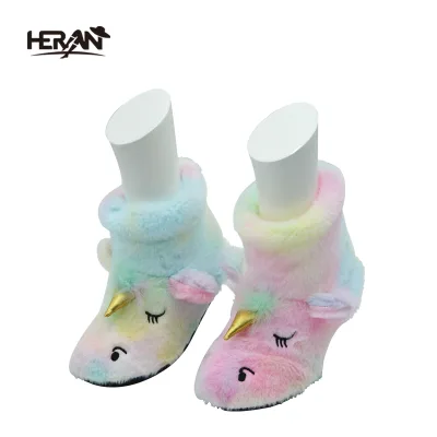 Winter Room High Quality Cartoon unicorn Ladies Socks Plush Comfortable Socks