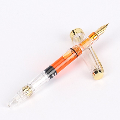 Hot Selling Transparent Ink Student Fountain Pen Plastic Material Writing and Painting Tool
