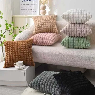 Luxury Eco-Friendly Customizable Rabbit Plush Pillow with Polyester Filling Rectangle Shape Modern Design-Bulk Order Discount