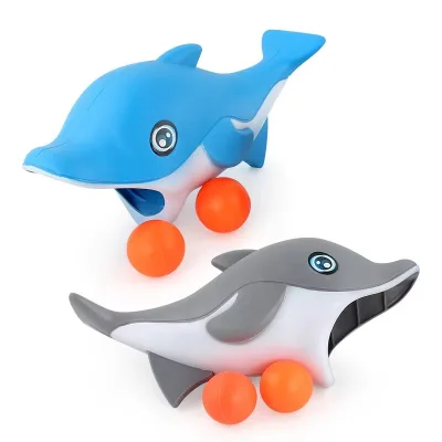 Crocodile Shark Dolphin Pop Catch Ball Toy Ocean Animal Launch Catch Game Interactive Outdoor Sports Toy for Kids