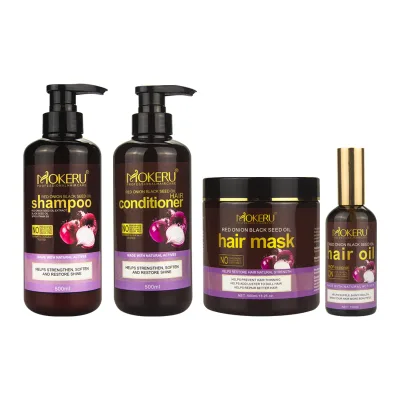For Anti-Dandruff Smoothing Deep Nourishing Onion Black Seed Oil Hair Set Shampoo Conditioner for Scalp Health Hair