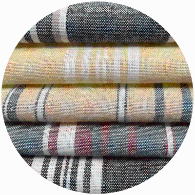Hot Sale 70%C 30%L Organic Blend Yarn Dyed Stripe Plain Fabric Cotton Linen Fabric