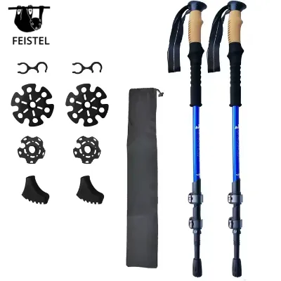 Factory Direct Outdoor Aluminum Telescopic Trekking Pole
