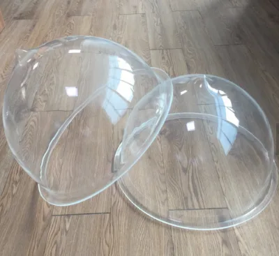 Custom Eco-friendly Transparent Acrylic PC Dome Cover Thermoforming Vacuum Formed Hemisphere Enclosure OEM Manufacturer