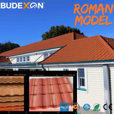 PVC Modern Heat Resistant Waterproof Fireproof Double Roman Corrugated Roof Tile for Industrial and Villa House Construction