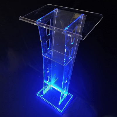 LED Light  Acrylic   Lectern Press Conference Lectern Pulpit for Speeches Opening Ceremonies  Celebrations