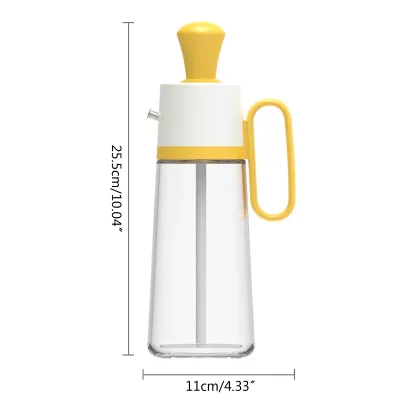 Hot Selling Glass Kitchen Olive Oil Bottle With Silicone Brush New 2-in-1 Silicone Dropper Measuring Oil Dispenser Bottle