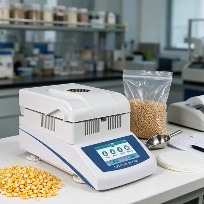 Benchtop Halogen Moisture Analyzer Rapid Moisture Determination Machine Analyzer for Plastics Food Chemical