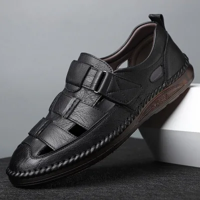 New Design Original Men Sandals Breathable Wholesale Round Simple Style Popular Anti-Slippery Outdoor Hook Loop Customized Soft