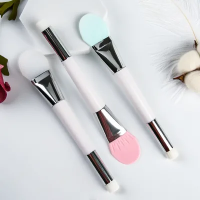 Dual Ended Makeup Brush Silicone Facial Brush Evenly Applies Clay Mask Soft Silicone Head Without Wasting Skincare Product