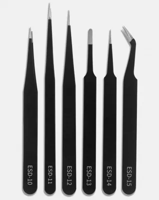 Electro-Static Discharge Esd Tweezers Anti-magnetic Anticorrosion Anti-static Acid-resistant Series Stainless Steel Tweezer