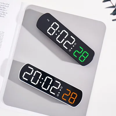 Creative Multi-Function LED Alarm Clock 6639 Modern Simple Electronic Quartz Digital Bedside Clock Countdown Temperature Display