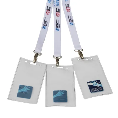 Sublimation Custom Satin Lanyard/heat Transfer Lanyard with Soft PVC Card Holder