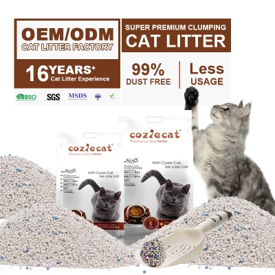 Bulk Cat Litter Factory Wholesale Easy Scoop Eco Friendly Premium Coffee Fragrance Bentonite Cat Litter 5L 10L