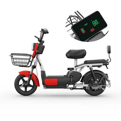 JINJU 48V Electric Road Bike High-Speed Front Hub Motor Fast Charging Durable Steel Frame 11-20km/h Max Speed