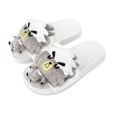 Kubfu Plush Custom Fashion Fur Doll Home Slippers Fluffy PVC Insole and Upper for All Seasons-Summer Winter Spring and Autumn