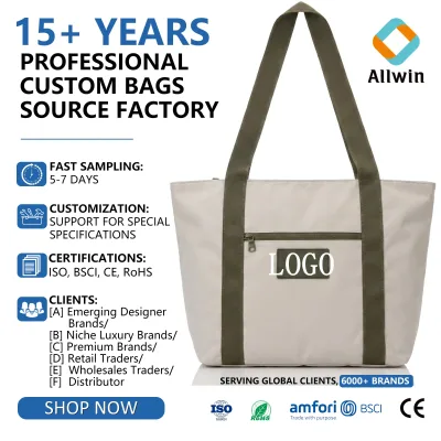 Manufacture Custom Pattern Printing 100% Ripstop Nylon Tote Bag Waterproof Travel Beach Nylon Shopping Bag