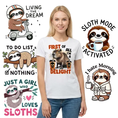 Many Designs Film Cartoon Animal Custom Scriptures Jesus Faux Dtf Transfers Numbers Funny Sarcastic Dtf Transfer For Shirts