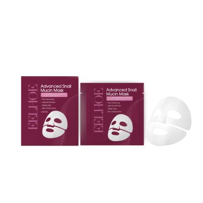Private Label Custom Logo Face Mask Snail Mucus Face Sheet Mask Moisturizing Nourishing Cosmetic Face Masking Korean