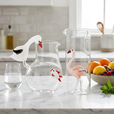 Wholesale Customized Style Wine Cooler Large Capacity High Temperature Resistant Glass for Home Use