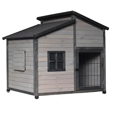 Modern Luxury IVETRON Wooden Dog Cat Slings Pet House Natural Wood Color Comfortable Sustainable Push-Up Closure Stocked Resting