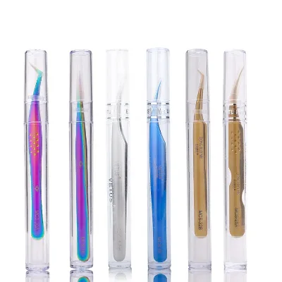 Professional Stainless Steel Volume Eyelash Extension Tweezers Lashes Tweezers Accept OEM