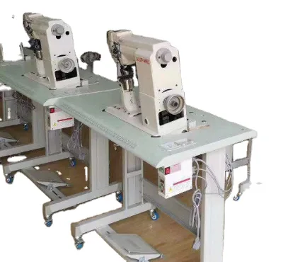 GOLDEN WHEEL 9920 SECOND HAND KEEP COLOUR POST BED DOUBLE NEEDLE SHOE LEATHER SEWING MACHINE BAG SEWING MACHINE