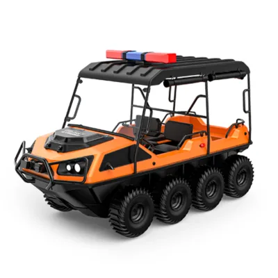 Eight-Wheeled Amphibious Rescue Vehicle Dual-Purpose Flood Fighting Beach Vehicle Manual Transmission 24V Voltage Equipped