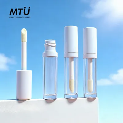 Hot Sale Chunky Empty Lipstick & Lip Gloss Tubes 8ml BPA Free Plastic Luxury Custom Logo Packaging Screen Printing for Skin Care