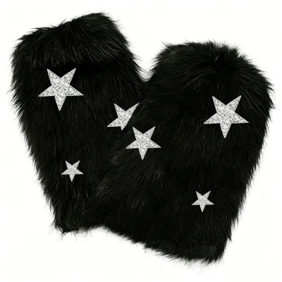 40cm Plush Sock Boot Toppers Plush Fur Personalized Cosplay Polyester Solid Colorful Boot Covers