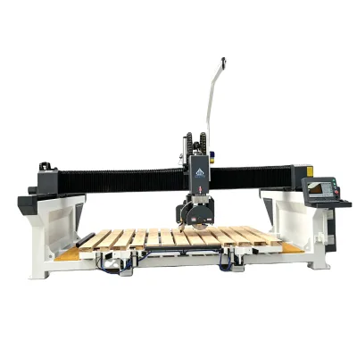 AI-Intelligent 5 Axis Cnc Bridge Cutting Saw Jet Stone CNC Machine Water Jet Cutter With CCD Camera Stone Carving Machine