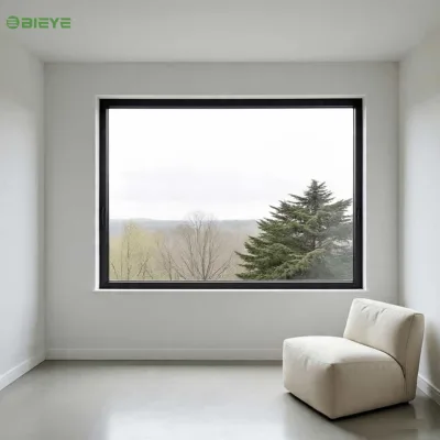 High Airtight Soundproof Aluminum Alloy Fixed Window Custom Size Waterproof Non-opening Structure