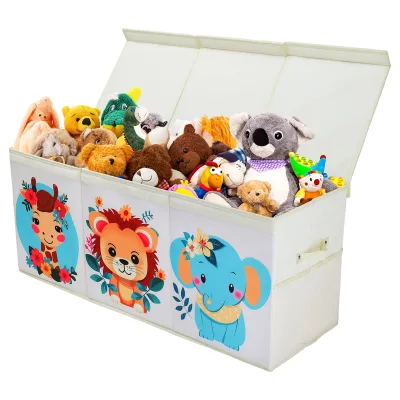 Customized Waterproof Portable Multifunction Custom Cartoon Pattern Stacking Kids Toy Storage Organizer Bins With Best Price