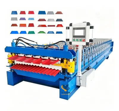 YS Fully Automatic Double Layer Roofing Sheet Making Machine With PLC Touch Screen Control for Building Material