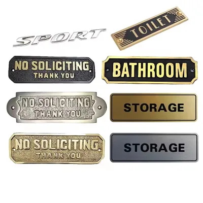 Custom Diy Private Luxury Innovative Gold Metal Barcode Labels Handmade Tags Brand Logo Blank Metal Label