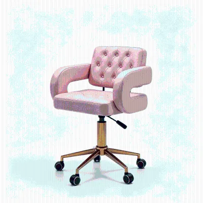 High Quality Height Adjustable pink and Gold Stainless Steel Salon Stool Manicure Nail Chair for Nail Care Hospital Chair