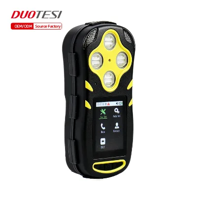 DUOTESI Top Selling Portable Toxic Flammable IP54 Certified Monitor Leak Analyzer Tester Sound Light Vibration Alarm TFT Color