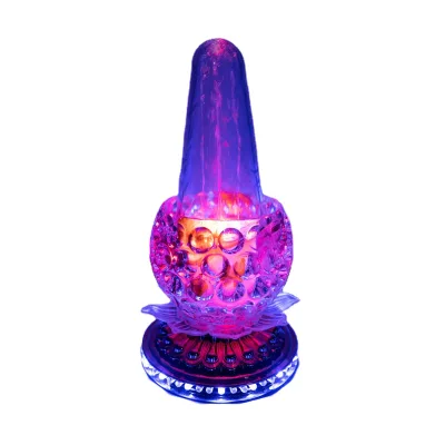 Multifunctional Colorful bar Decoration LED Stage Disco Light Fountain Music Lamp Buddhism Glass Rotating Buddha Lamp