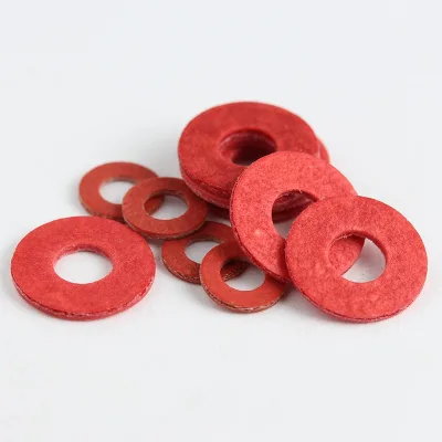 M2 M2.5 M3 M4 M5 M6 M8 M10 M12 M16 Red Steel Paper Fiber Insulating Flat Washer Insulation Plain Gasket Ring Meson Spacer