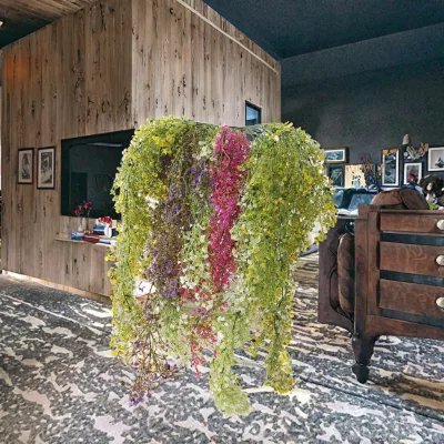 Simulated Admiralty Willow Wall Hanging Rattan Flower Vine Artificial Green Plant for Living Decorative Flowers Plants