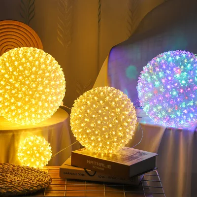 New LED Colored String Lights Chandelier-Style Starry-Sky Effect IP65 Rated Outdoor Landscape Lighting for Courtyards Christmas