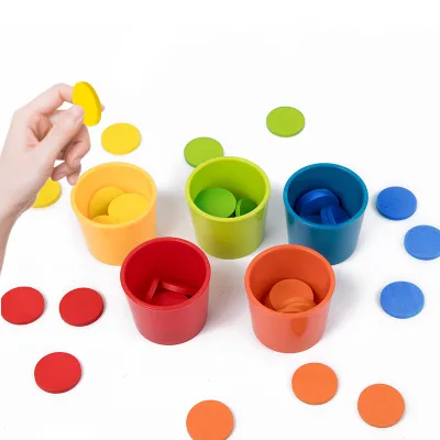 Educational Wooden Sorting Game Color Matching Quantity Learning Toy for Early Development Perfect Gift
