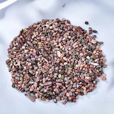 100g Bestone of Natural Leopard Skin Jasper Crushed Stone Demagnetized and Purified Crystal Pillows Fish Decorative Ornaments