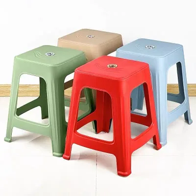 Stackable plastic stools