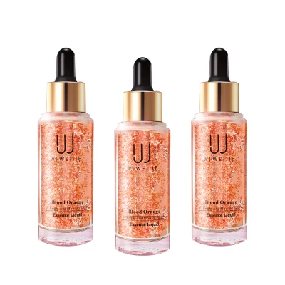 Natural Blood Orange Facial Serum Liquid Brightening Moisturizing Vitamin C Promote Skin Healthier Smoother Anti-Wrinkle Serum