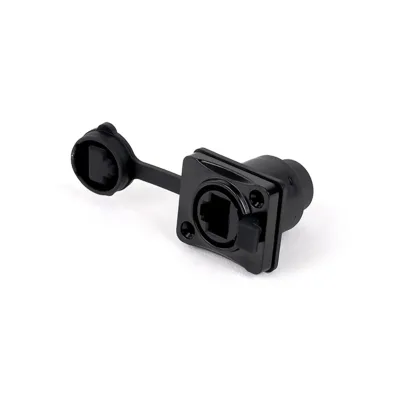 Waterproof Female Ethernet LAN Indoor Cable Connector Rj45 ,180° Jack IP65 Cat 7 Rj45 Connector