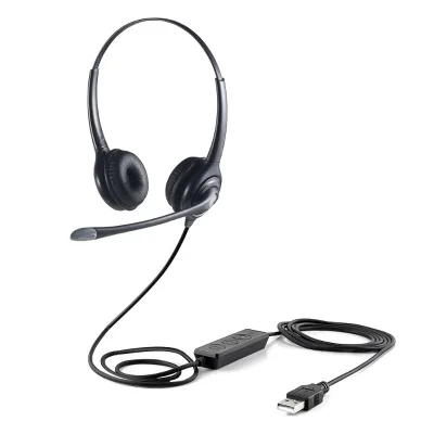 Professional Over-Ear Wired Audio Call Center Headset Wired Earphones & Headphones with Music Feature Dynamic Vocalism Principle