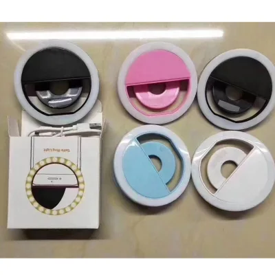 RK12 Usb Rechargeable Fill Light Phone Photographic Lighting Rk 12 Photo Studio Selfie Live Clip-on Led Ring Light Rk12