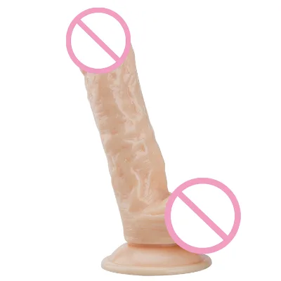 Realistic Movable Foreskin Squirt Water Dildos PVC Dildo With Suction Cup Adult Sex Toys Factory Price Supplier
