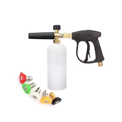 Pressure Car Wash Kit Portable Car Cleaning Kit Quality Spray Gun with 5 Tips and Foam Cannon
